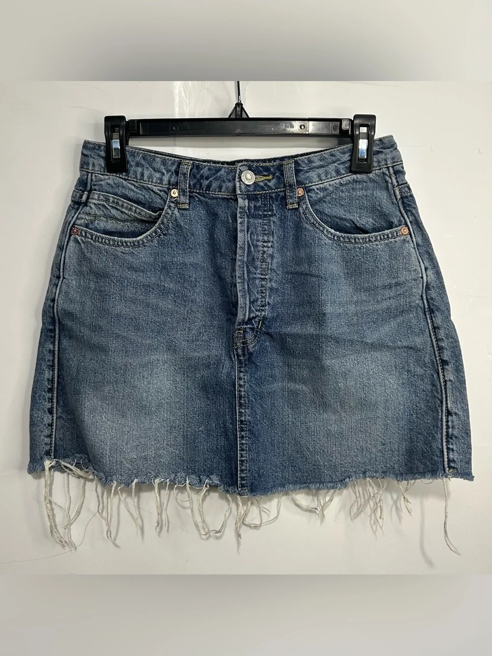 Free‎ People We The Free Raw Hem Denim Mini Skirt Size 28